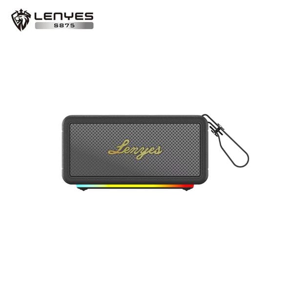 Lenyes S875 VINTAGE 40W Premium Portable HD Sound Speaker, Upto 4 Hours Playtime, IPX 6 with 2.1 Channel, V5.3 BT Speaker, Bass Boost Technology, Bass/Treble Adjustment, Bluetooth Connectivity, Aux in, USB in, Bass Radiator (Black)