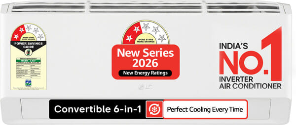 LG 0.8 ton 2 Star Split Inverter AC (AS-Q11KNVE, White)