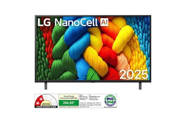 LG 139cm (55) NANO 83A Smart TV with α7 AI Processor 4K Gen8, Filmmaker Mode with Dolby Atmos 2025