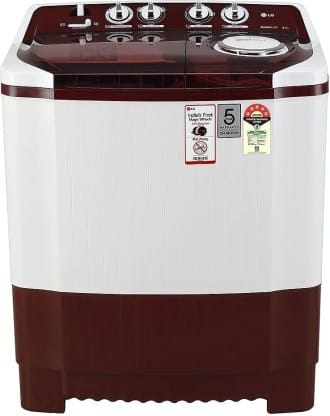 LG 8 kg Semi Automatic Top Load Maroon, White (P8035SRAZ)