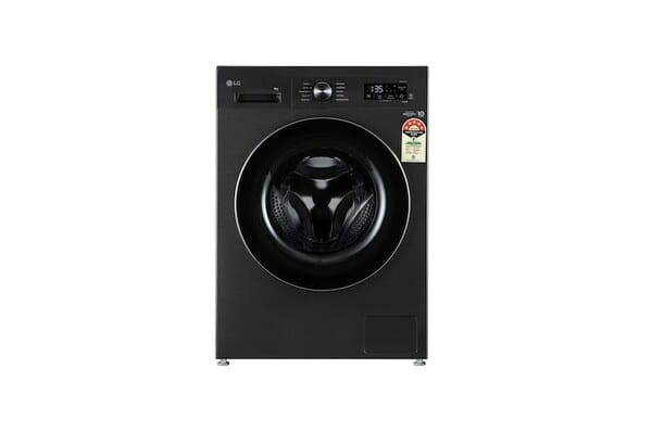 LG 9KG Front Load Washing Machine, Inverter Direct Drive, Platinum Black
