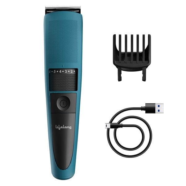 Lifelong Trimmer For Men |1 Year Warranty |Trimmer Men, 60 Minutes Runtime, 20 Length Settings, Trimmer for Man, Hair Trimmer for Men, Beard Trimmer for Men, Stainless Steel Blades (LLPCM107, Blue)