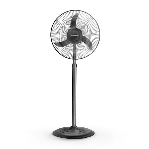 Longway Bolt Black Pedestal Fan, P1 400 mm, Ultra High Speed, 3 Blade, Decorative 1 Star Rated (Black, Pack of 1)