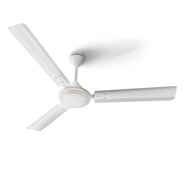 Longway Nexa P1 1200 mm/48 inch Ultra High Speed 3 Blade Anti-Dust Decorative 1-Star Rated Ceiling Fan (White, Pack of 1)