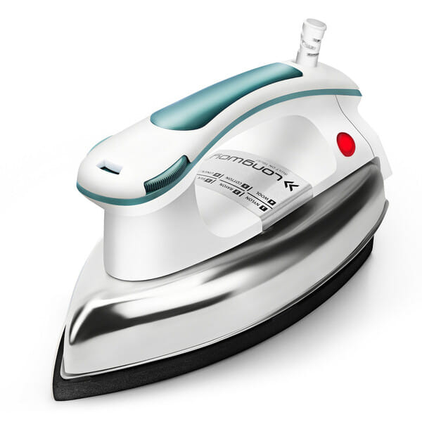 Longway Plancha Heavy Weight Non Stick Teflon Coated Dry Iron, Electric Iron for Clothes