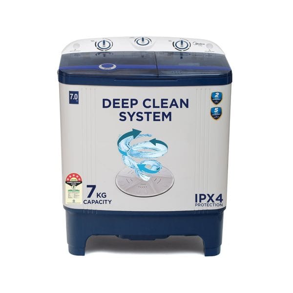 Midea 7 kg Semi Automatic Top Load Blue, White (MWMSA070PPG(BW))