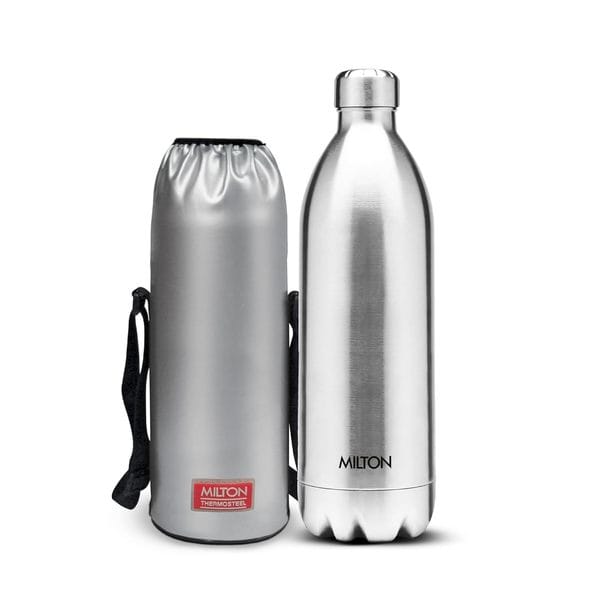 Milton Duo DLX 1000 Thermosteel Water Bottle 1.5 LTR-Silver
