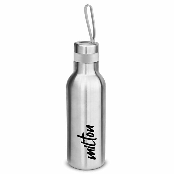 MILTON Smarty 600 Stainless Steel Water Bottle-490ml-Steel Plain