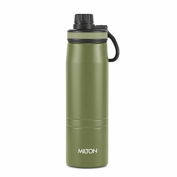 Milton Sparkle 600 Thermosteel Water Bottle 620 ml-MILITARY GREEN