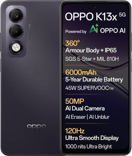 OPPO K13x 5G (Midnight Violet, 128 GB) (8 GB RAM)
