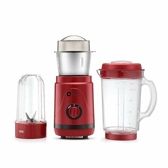 Orient Electric , Compact Geenie 3 Jar Mixer Grinder|(Red)