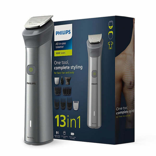 Philips MG5930/65 13-in-1 Men’s Grooming Kit | India’s No.1 Skin-Safe Trimmer | Body, Face & Private Parts | 120 min Runtime | 5-min Quick Charge | 2-Year Warranty