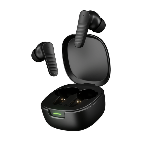 pTron Bassbuds NEO TWS Earbuds w/ 13mm Drivers, 45Hrs Playtime, Dual HD Mic & AI-ENC Calls, Custom EQ, Mobile App, Bluetooth v5.4 Earphones, Voice Assistant, Type C Fast Charging & IPX5 (Raven Black)