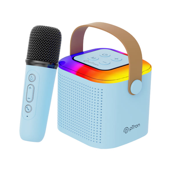 pTron Fusion Tunes 10W Mini Bluetooth Speaker with Wireless Karaoke Mic.