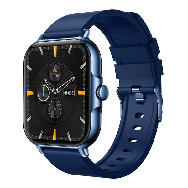 pTron Pulsefit Vibe Smartwatch with 1.85″ Full Touch Display, Bluetooth Calling, 600 NITS, Digital Crown, 100+ Watch Faces, HR, SpO2, Sports Mode, Voice Assistant, 5 Days Battery Life & IP68 (Blue)
