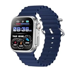 pTron Reflect Pro 1.85″ Full Touch Display Smartwatch, Bluetooth Calling, 600 NITS, Digital Crown, Metal Frame, 100+ Watch Faces, HR, SpO2, Voice Assist, 5 Days Battery Life & IP68