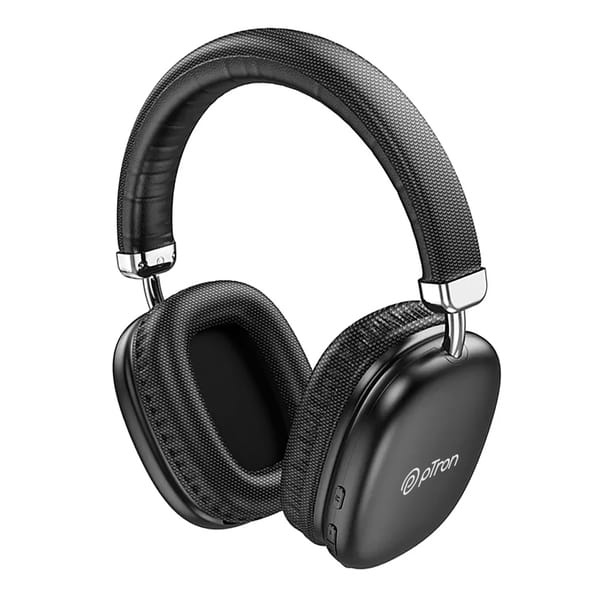 pTron Studio Ultima Wireless Over Ear Headphones w/HD Mic & TruTalk AI-ENC Calls, 60H Playtime, 40mm Drivers, Custom EQ, Mobile App, BTv5.4 Dual Pairing, Type-C Charge (Jet Black)