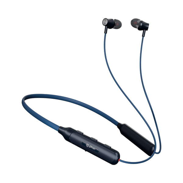 pTron Tangent Evolve with 34Hrs Playtime, HD Mic, Pristine Sound, BT v5.3 with Dual-Device Pairing Wireless Neckband, Voice Assistant, Type-C Fast Charging & IPX4 (Black & Blue)