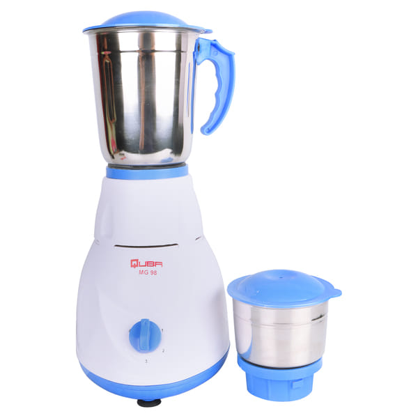 Quba 500 Watt 2 Jar Mixer Grinder (White and Blue)
