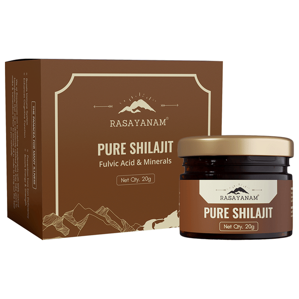 Rasayanam Pure Himalayan Shilajit Resin | Highly Purified with 75% Fulvic Acid & 80+ Trace Minerals | Supports Energy, Stamina, Strength & Recovery | 20 gm (Pack of 1)