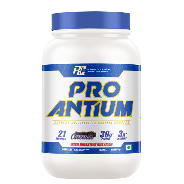 Ronnie Coleman Signature Series Pro-Antium Whey Protein, Double Chocolate (21 Servings, 907g / 2lbs) | Supreme Multifaceted Protein Complex