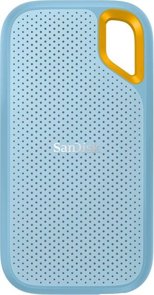 SanDisk Extreme Portable SSD 1050MB/s R, 1000MB/s W, PC, MAC & Smartphone Compataible, 4TB, 5 Y Warranty, Sky Blue color, IP 65 resistance and 3-meter drop protection