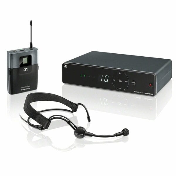 Sennheiser XSW 1‑ME3‑A Wireless Headset Microphone System | ME 3 Cardioid Headset | True Diversity Receiver | 10 Compatible Channels | Ideal for Fitness Instructors, Stage Performers & Presentations