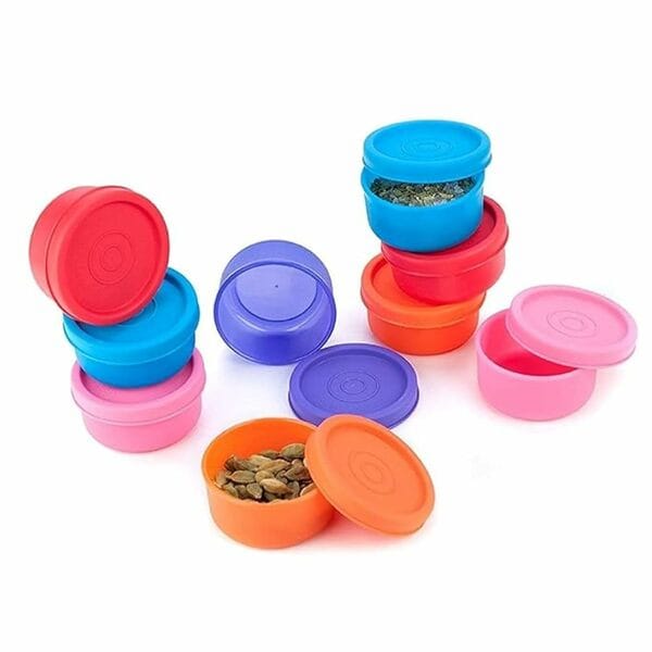 SignoraWare Nano BPA Free Plastic Round Storage Containers ( 40ml x 9 | Multicolour )