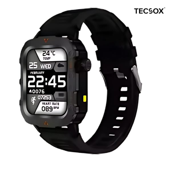 TecSox MAX GT3 Smartwatch 1.5 Round HD Screen, IP67 Waterproof, Health & Sports Tracking