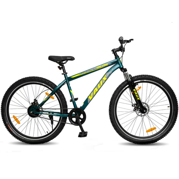 Vaux Falcon Cycle for Men 29 inch with Front Suspension, Disc Brake Cycle for Age Group 15+ Years, Single Speed MTB Cycle with Hi-Ten Steel Frame, Double Alloy Rims & 29×2.40 Nylon Tyres (Blue)