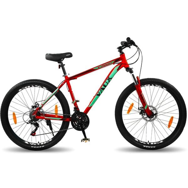 Vaux X Mount Gear Cycle for Men 27.5T with Aluminium Alloy Frame & Disc Brakes, Multispeed MTB for Adults with 21 Shimano Gears, Lockout Suspension, Kenda Tyres
