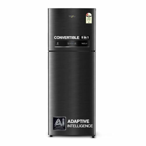 Whirlpool 411L 2 Star IntelliFresh Convertible Inverter Frost Free Double Door Refrigerator (IF INV CNV 455 Steel Onyx-Z, 2s)