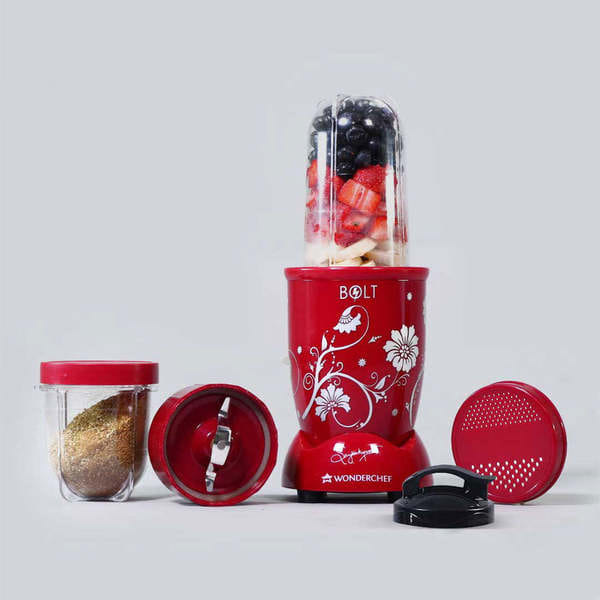 Wonderchef Nutri-blend BOLT Mixer, Grinder, Blender Extra Powerful 600W-Red