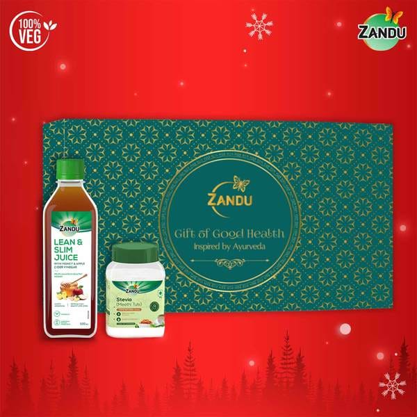 Zandu Calorie Conscious Gift Box (Lean and Slim juice + Stevia Powder)