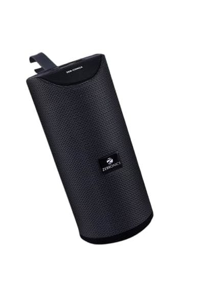 Zeb-Conga Black, USB | MicroSD, FM | AUX, Fabric Finish, Call Function, Carry Loop, 4Hrs Charging time, 6Hrs Playback time, 8W RMS