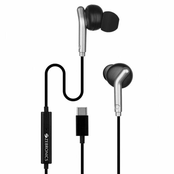 Zebronics Bro Type-C Wired Earphones – Black