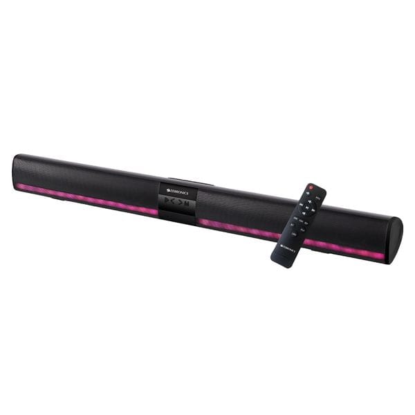 Zebronics Newly Launched Ace Plus Wireless Soundbar with 30W Output, Dual Passive Radiator, RGB Lights,Built-in Rechargeable Battery, Bluetooth 5.1,Coaxial Input, AUX, FM Radio, USB, mSD, TWS Function