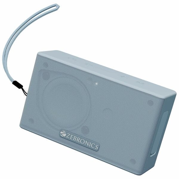 ZEBRONICS Sonic POD S, Portable Bluetooth Speaker, 8 Watts, Upto 7h Backup, Passive Radiator, Call Function, Bluetooth v5.3 | mSD | AUX, TWS, with Carry Loop