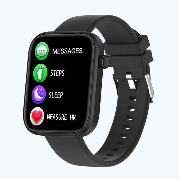 ZEBRONICS Unbeatable-2 (Zeb-FIT5) Heart Rate, SpO2 & BP Monitor Step/Calorie/Distance Customizable Watch face Call Function (Via BT) (Black)