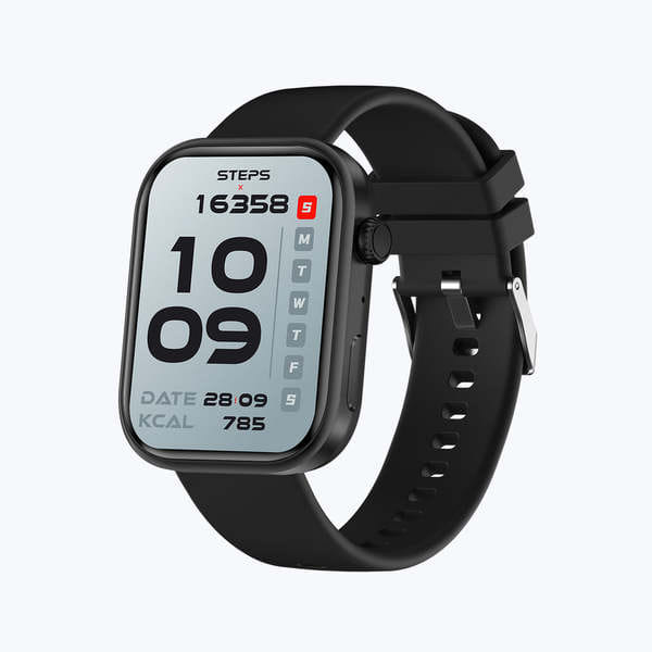 Zebronics Unbeatable 3 Smart Watch with 2″ Vibrant Display, Call Function (via BT), Supports Voice Assistant, 9 Built-in watch Faces, 100+ Static Sport Modes, IP67, Functional Crown (Black)