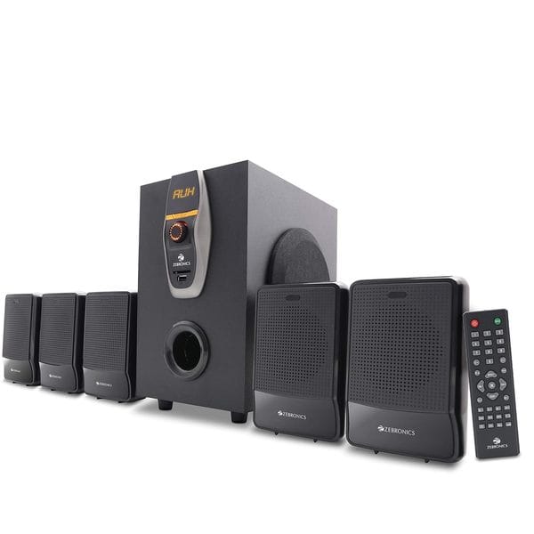 Zebronics ZEB-BT6860RUCF Wireless Bluetooth Multimedia Speaker With Supporting SD Card, USB, AUX, FM & Remote Control. (70 Watt, 5.1 Channel)