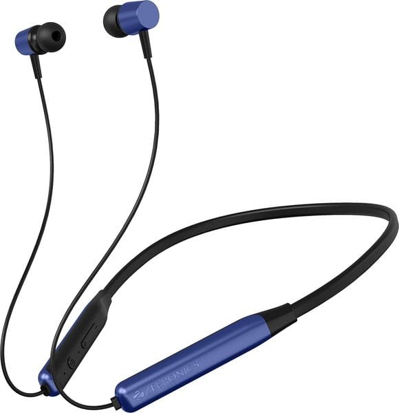 Zebronics Zeb Evolve Wireless Bluetooth In Ear Neckband Earphone, Rapid Charge, Dual Pairing, Magnetic Earpiece,Voice Assistant With Mic