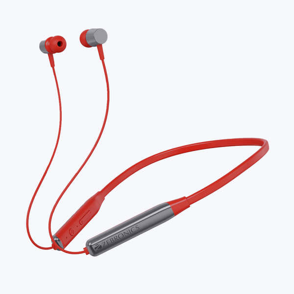 Zebronics Zeb Lark Wireless in Ear Neckband Earphone with BT 5.0, Rapid Fast Charging, Up to 17H Battery Life, Dual Pairing, Call Function, Splash Proof, Magnetic Earpiece