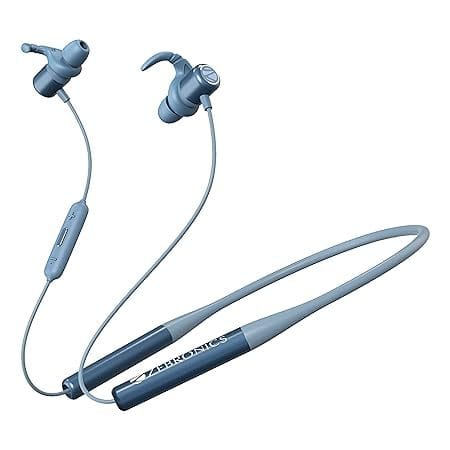 Zebronics ZEB-YOGA Wireless Bluetooth Supporting Earphone With Neckband Supports Magnetic Switch Control, Dual Pairing, Call Function, Voice Assistant, Water Resistant, Upto 21hrs Playback (Blue)